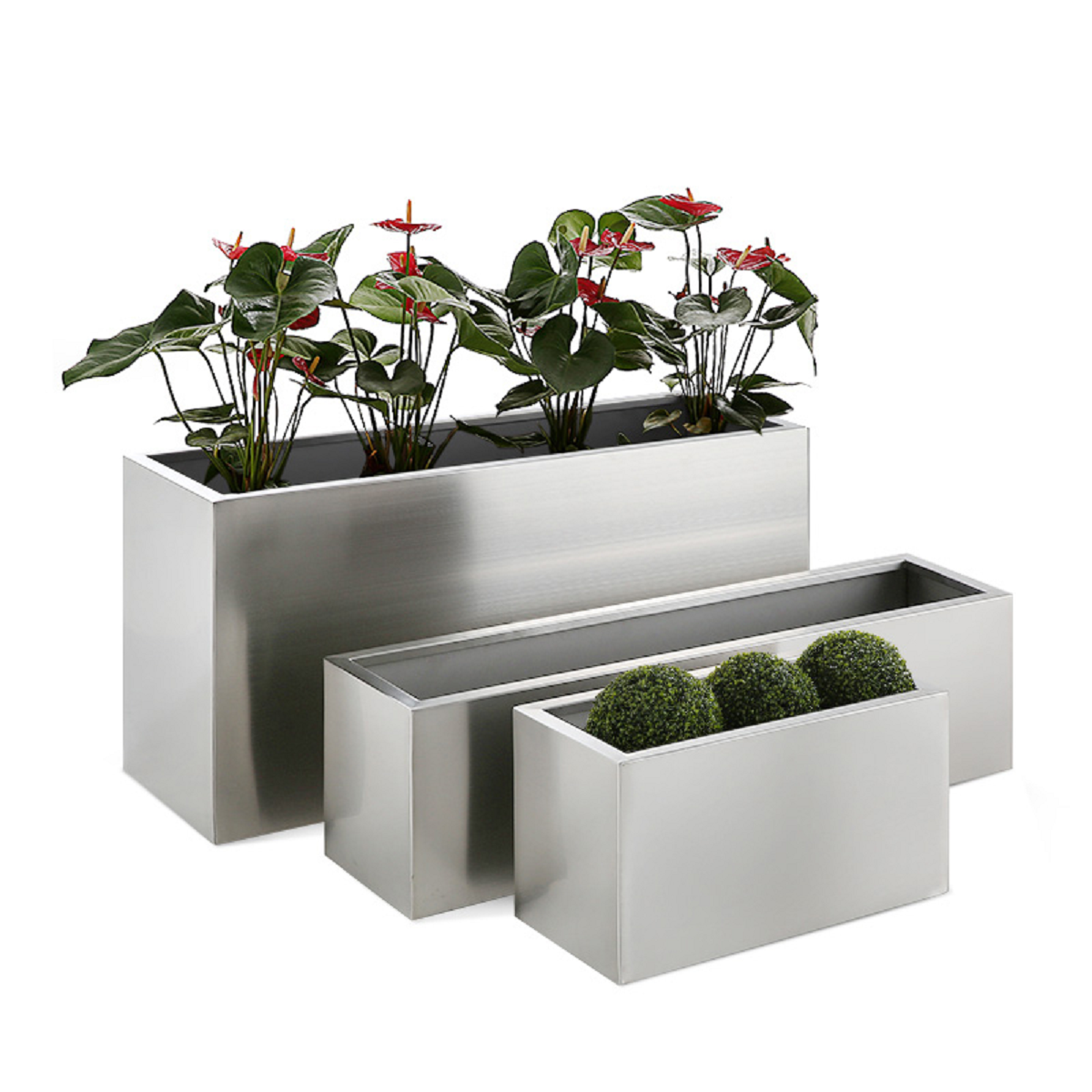Stainless steel flower pot