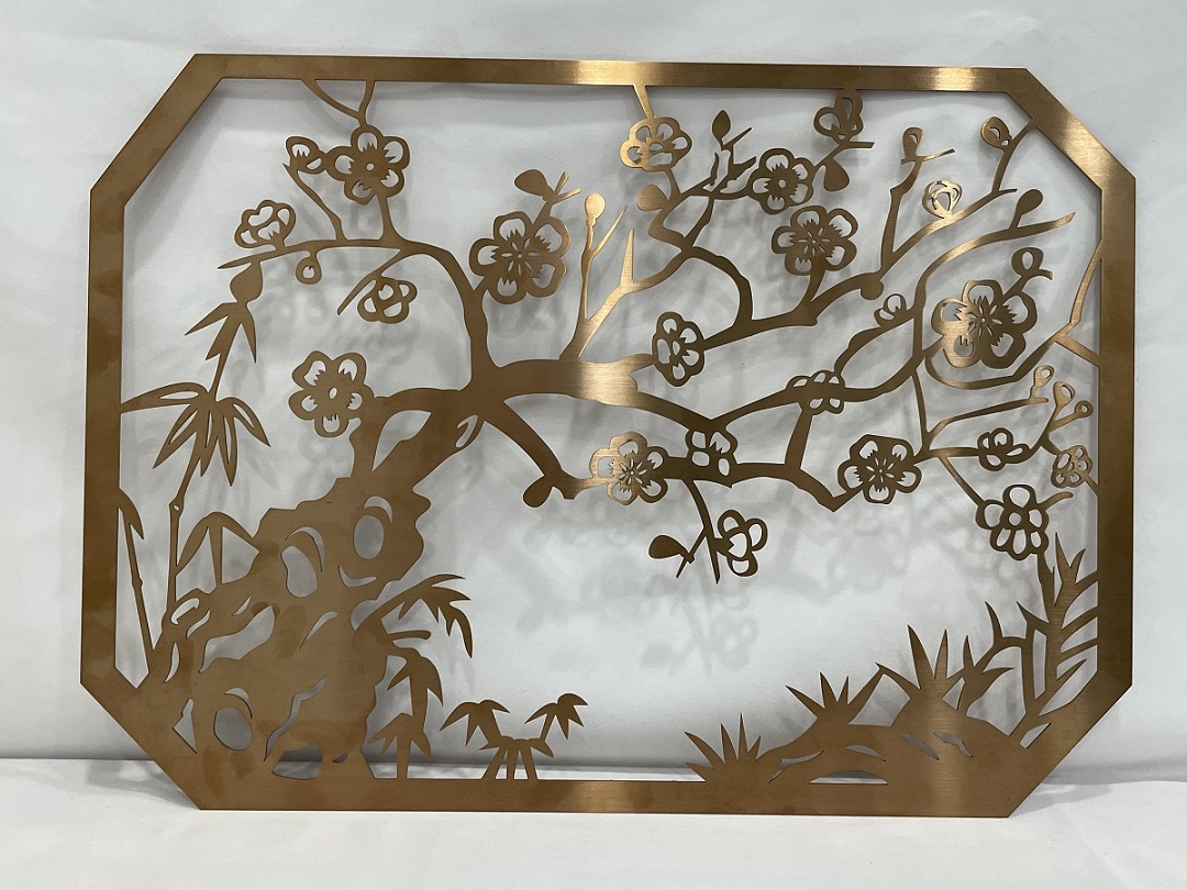 Stainless steel laser cut signature