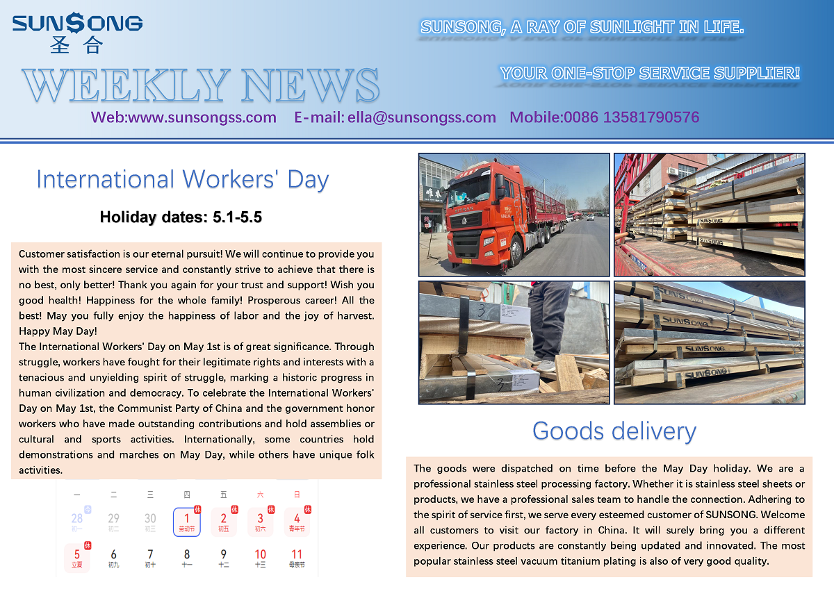 International Workers' Day Goods delivery