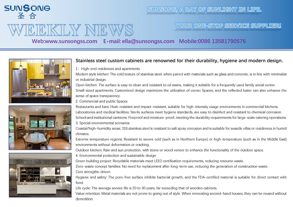 Stainless steel custom cabinets