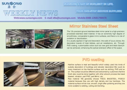 Mirror Stainless Steel Sheet PVD coating
