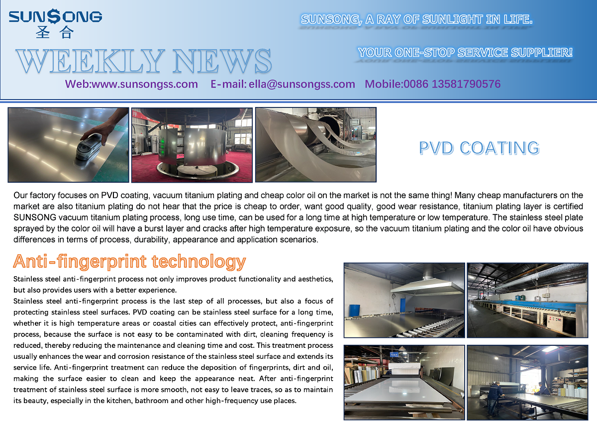 PVD COATING and Anti-fingerprint technology