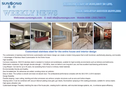 Customized stainless steel for the entire house and interior design