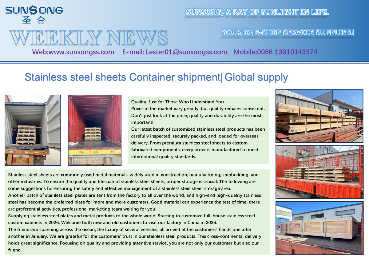 Stainless steel sheets Container shipment| Global supply Stainless steel sheets Container shipment| Global supply