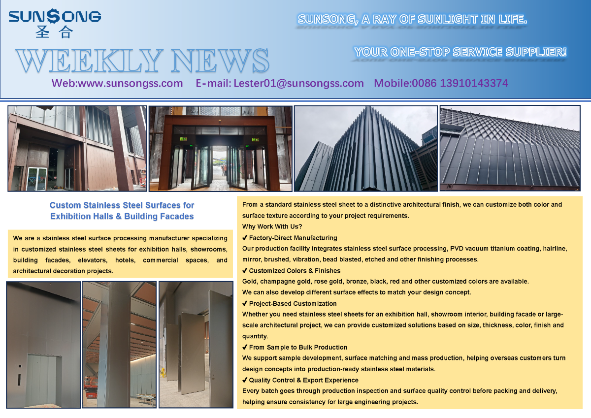 Custom Stainless Steel Surfaces for Exhibition Halls Custom Stainless Steel Surfaces for Exhibition Halls
