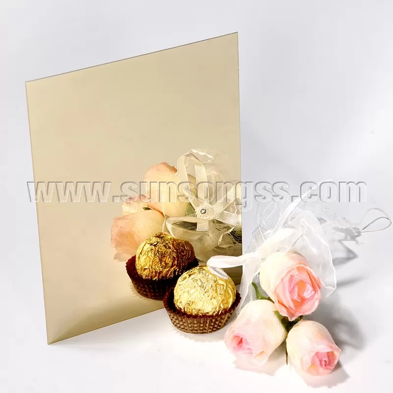 PVD Coated Brass Super Mirror Stainless Steel Sheet