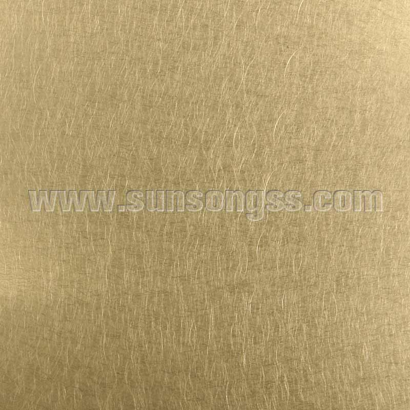 304 Gold Decorative Stainless Steel Sheet with Vibration