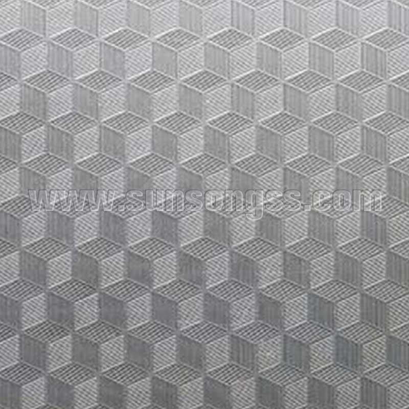 Cube Pattern Stainless Steel Embossed Sheet