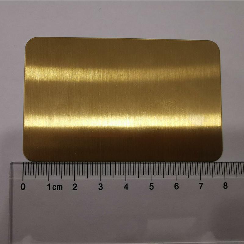 Hairline Colour Coated Gold stainless steel sheet