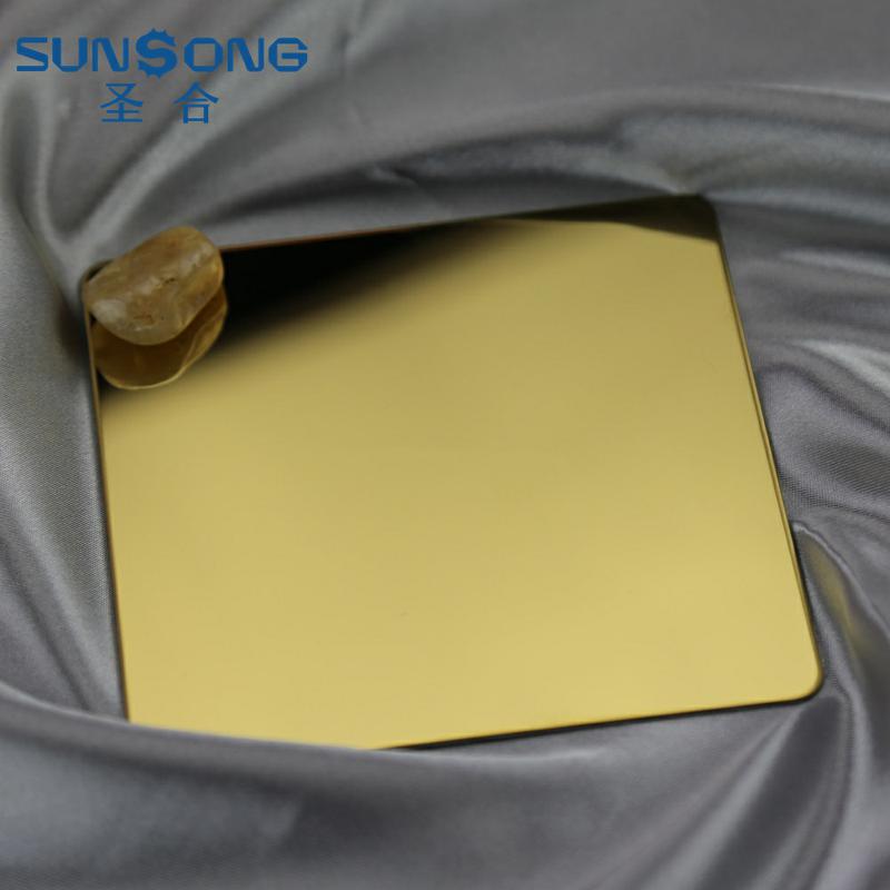 PVD Gold Coated Mirror Stainless Steel Sheets