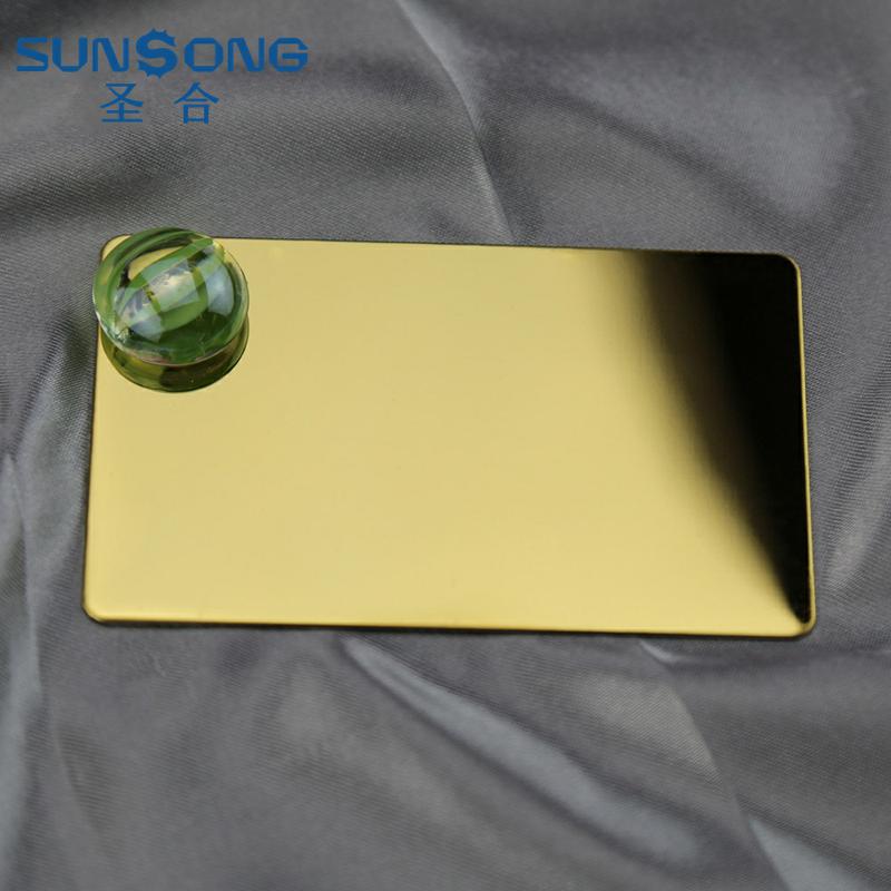 PVD Gold Coated Mirror Stainless Steel Sheets