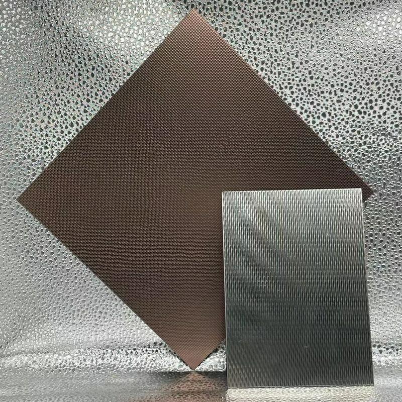 Linen pattern (bronze) Embossed Stainless Steel Sheet