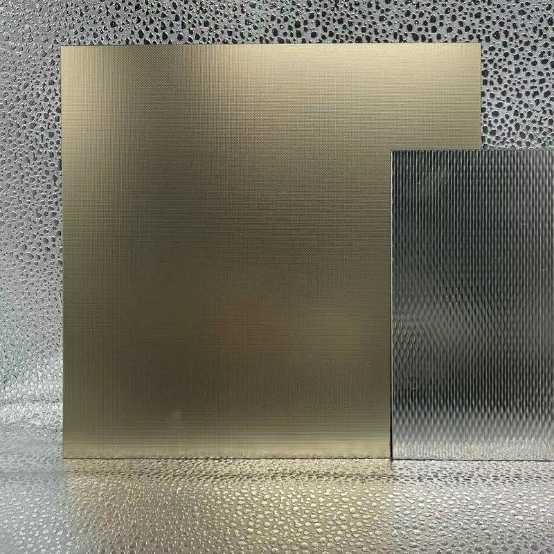 Fine grid (bronze) Embossed Stainless Steel Sheet