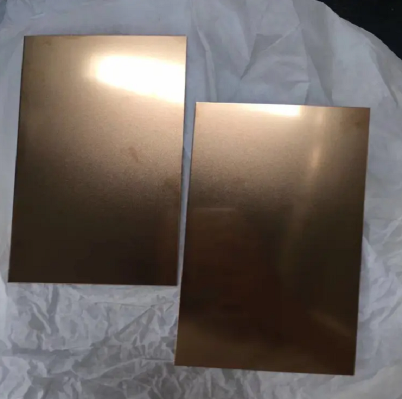 Super Mirror #8 PVD Coated Gold Rose Stainless Steel Sheet