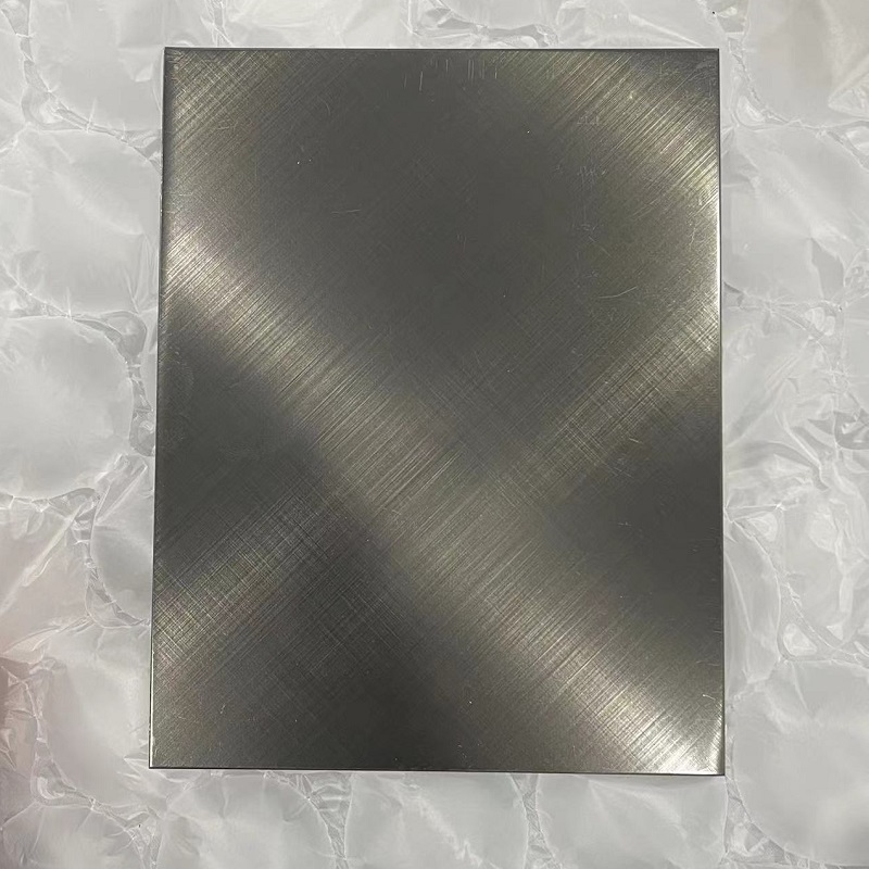 Cross Hairline PVD Coated Black Stainless Steel Sheet