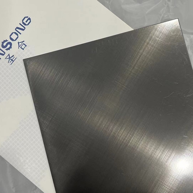 Cross Hairline Black Stainless Steel Sheet