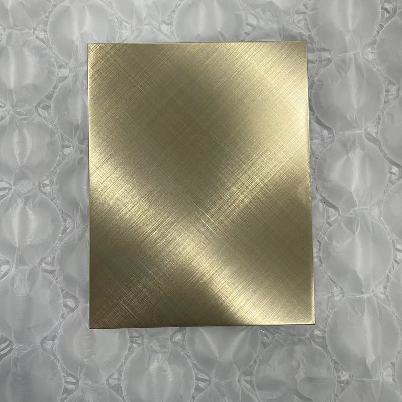 Cross Hairline PVD Coated Nickel Silver Stainless Steel Sheet