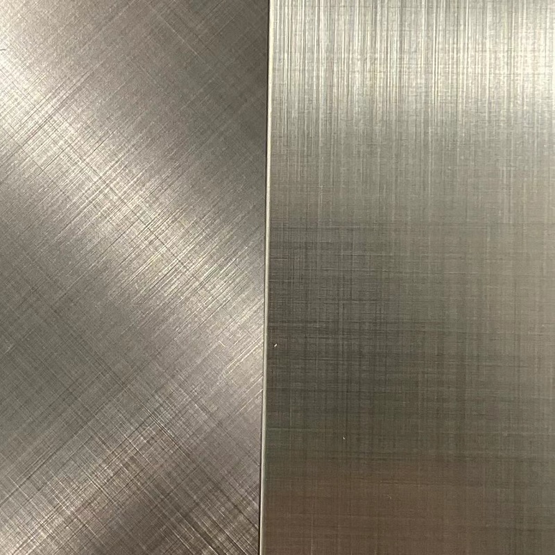 Cross Hairline PVD Coated Nickel Silver Stainless Steel Sheet