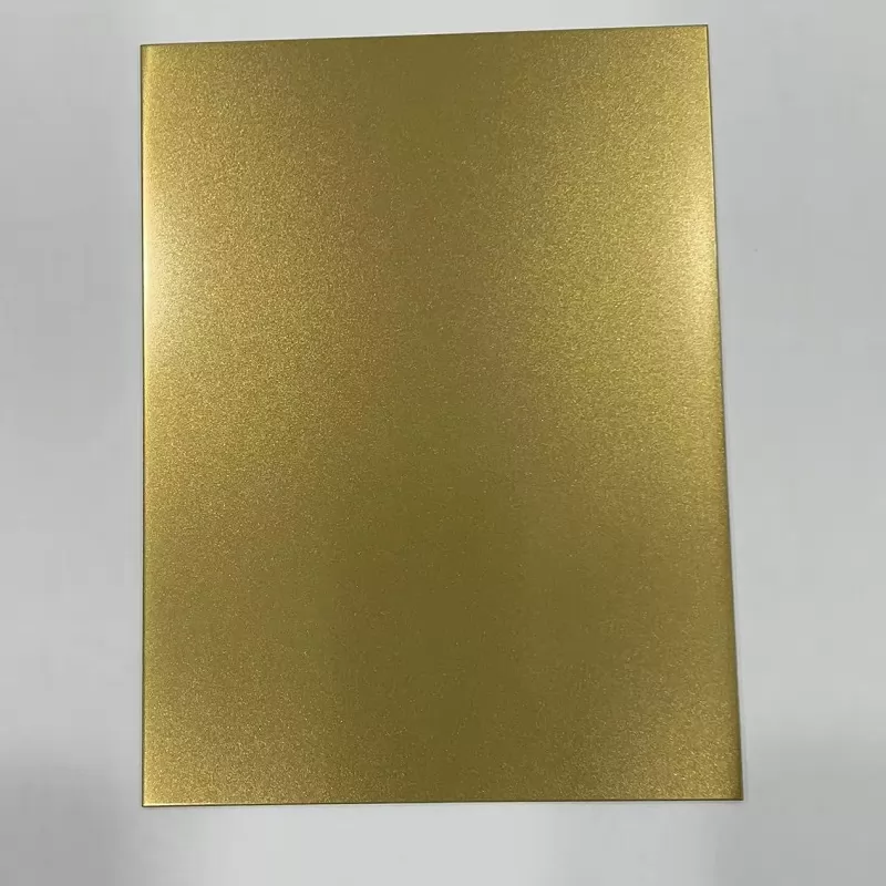 Bead Blasted Gold Stainless Steel Sheet