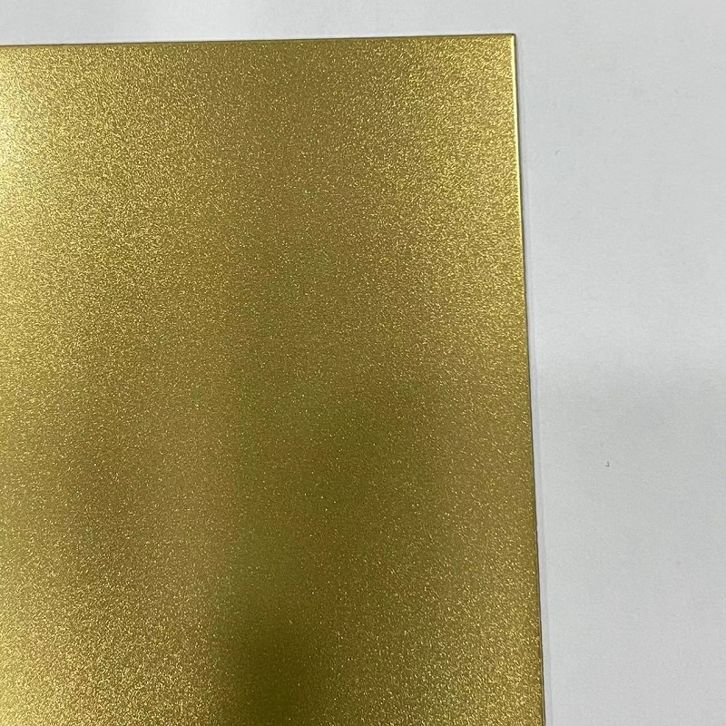 Bead Blasted Gold Stainless Steel Sheet