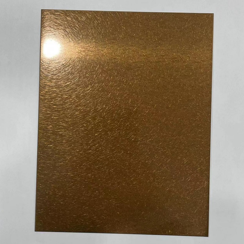 Vibration Gold Rose Stainless Steel Sheet