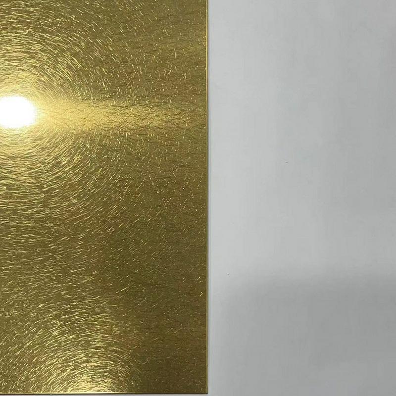 304 Gold Decorative Stainless Steel Sheet with Vibration